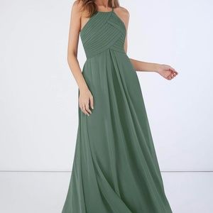 Azazie Ginger Bridesmaid Eucalyptus Dress